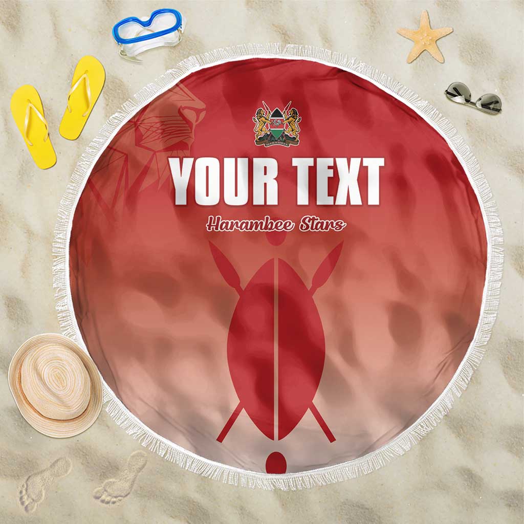 Custom Kenya Football Beach Blanket Harambee Harambee Stars