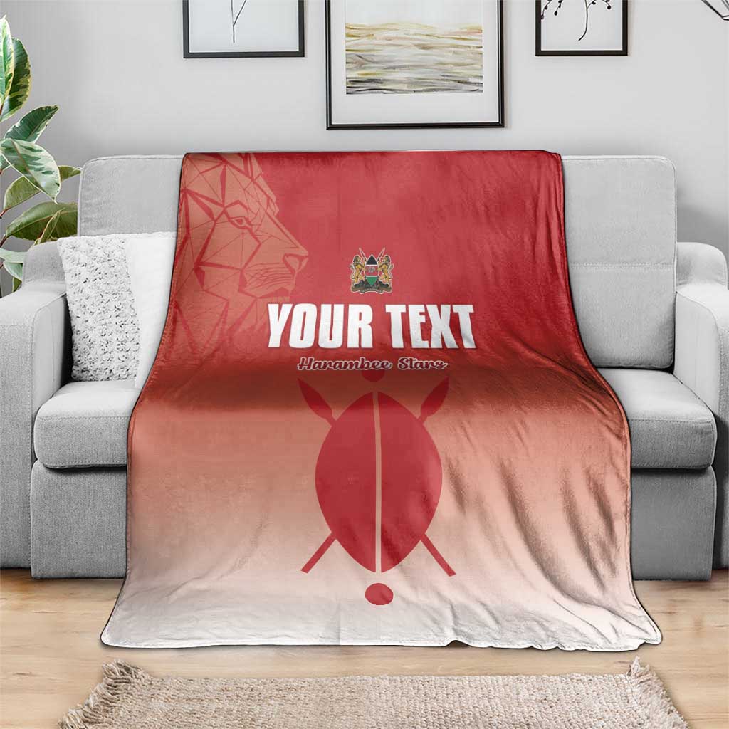 Custom Kenya Football Blanket Harambee Harambee Stars