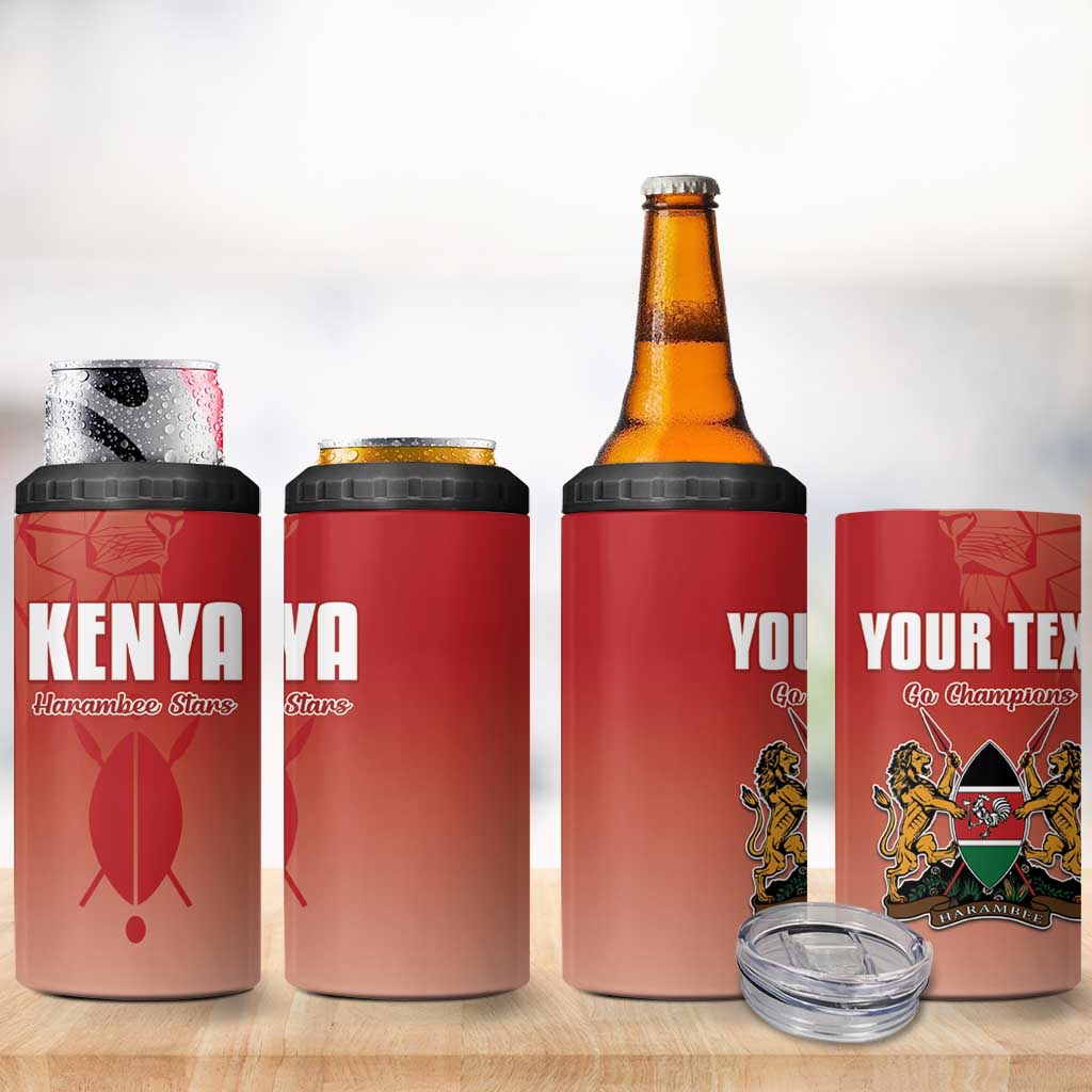 Custom Kenya Football 4 in 1 Can Cooler Tumbler Harambee Harambee Stars
