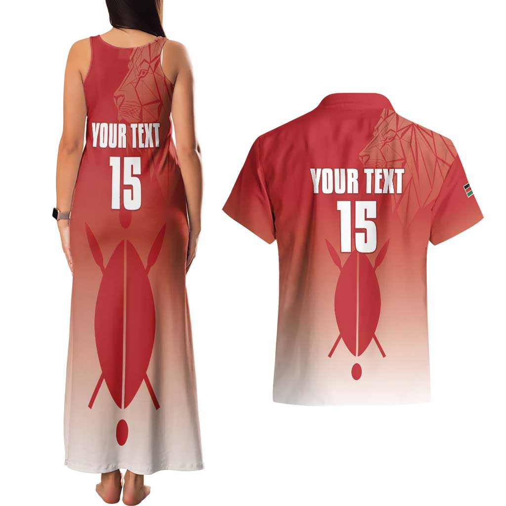 Custom Kenya Football Couples Matching Tank Maxi Dress and Hawaiian Shirt Harambee Harambee Stars