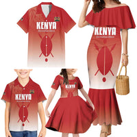 Custom Kenya Football Family Matching Mermaid Dress and Hawaiian Shirt Harambee Harambee Stars