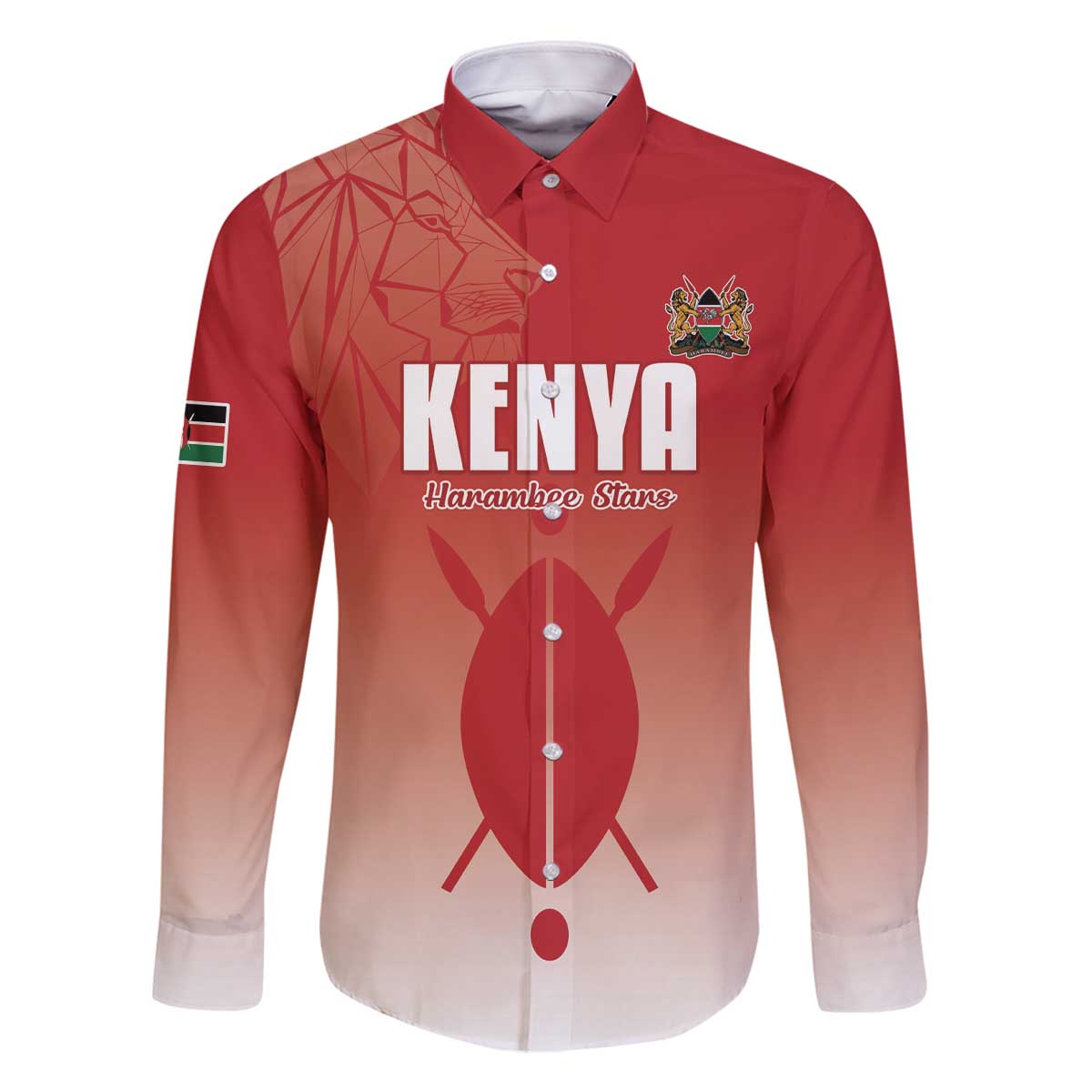 Custom Kenya Football Family Matching Off The Shoulder Long Sleeve Dress and Hawaiian Shirt Harambee Harambee Stars