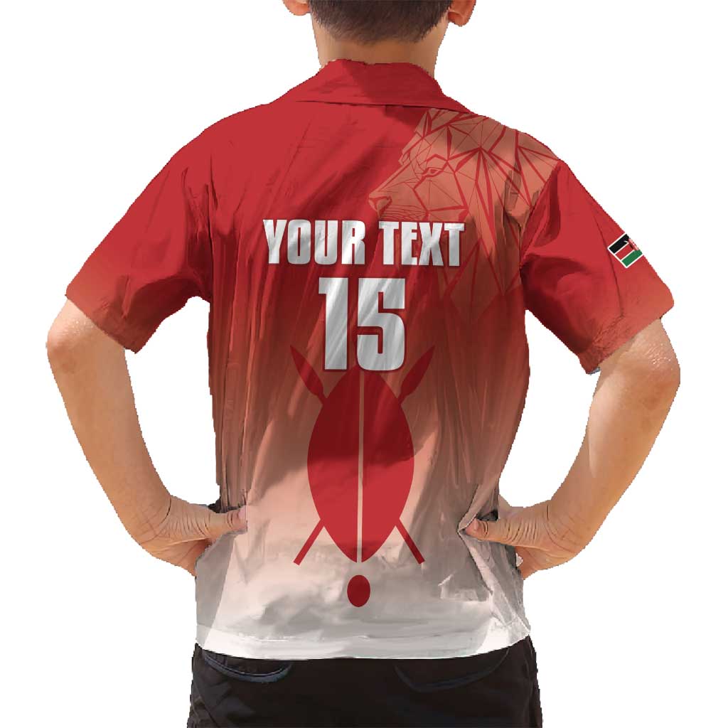 Custom Kenya Football Family Matching Off Shoulder Short Dress and Hawaiian Shirt Harambee Harambee Stars