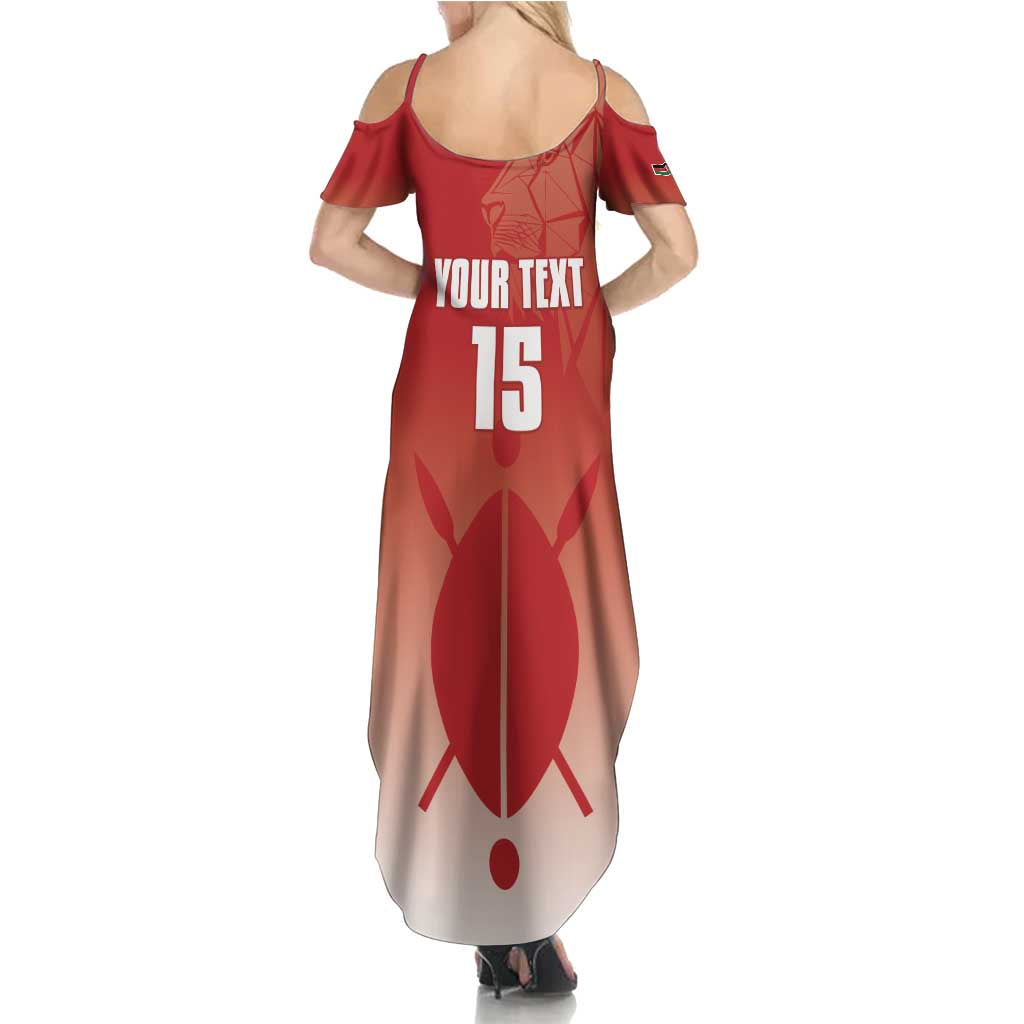 Custom Kenya Football Family Matching Summer Maxi Dress and Hawaiian Shirt Harambee Harambee Stars