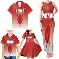 Custom Kenya Football Family Matching Tank Maxi Dress and Hawaiian Shirt Harambee Harambee Stars