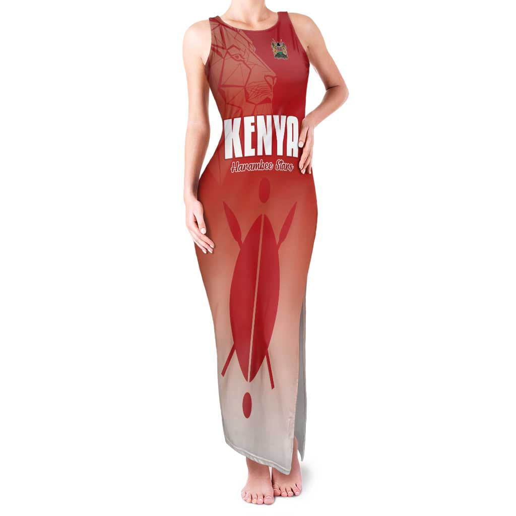 Custom Kenya Football Family Matching Tank Maxi Dress and Hawaiian Shirt Harambee Harambee Stars
