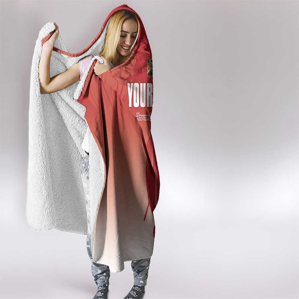 Custom Kenya Football Hooded Blanket Harambee Harambee Stars