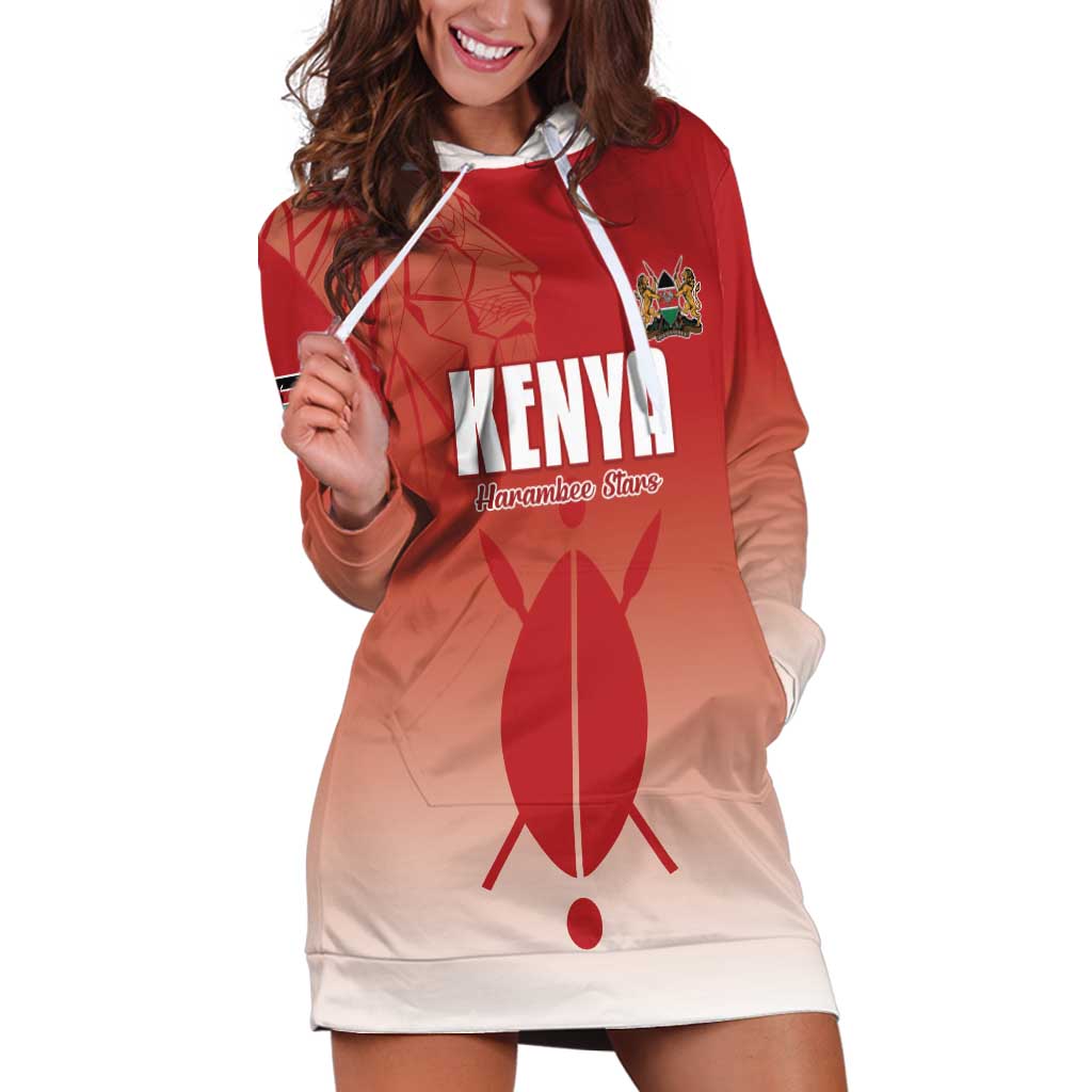 Custom Kenya Football Hoodie Dress Harambee Harambee Stars