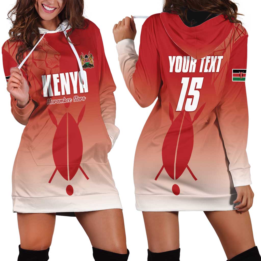Custom Kenya Football Hoodie Dress Harambee Harambee Stars