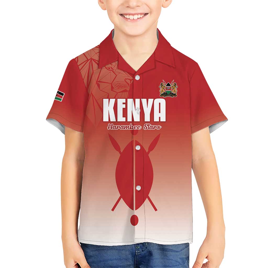 Custom Kenya Football Kid Hawaiian Shirt Harambee Harambee Stars