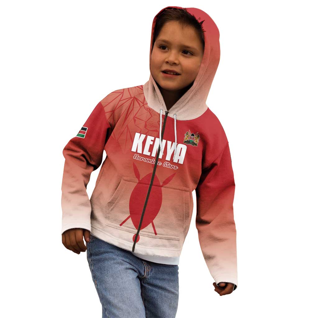 Custom Kenya Football Kid Hoodie Harambee Harambee Stars
