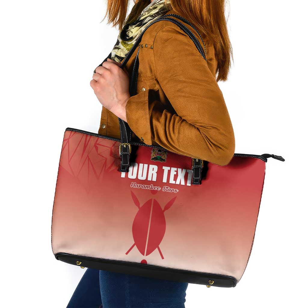 Custom Kenya Football Leather Tote Bag Harambee Harambee Stars