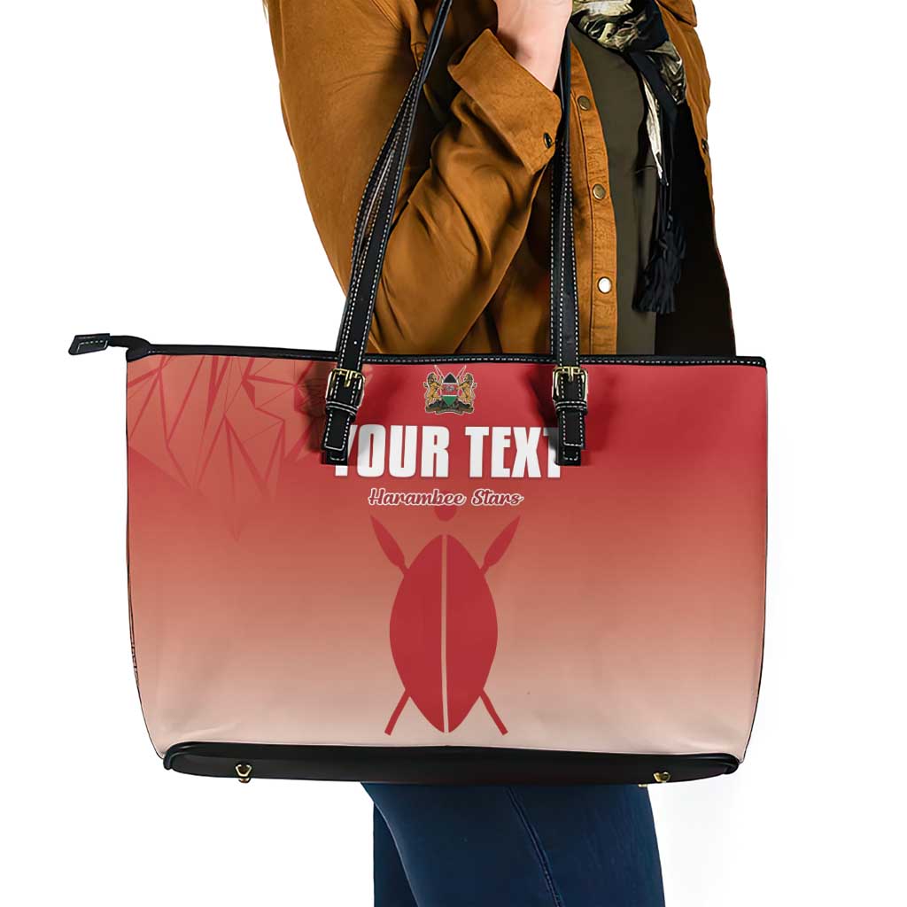 Custom Kenya Football Leather Tote Bag Harambee Harambee Stars