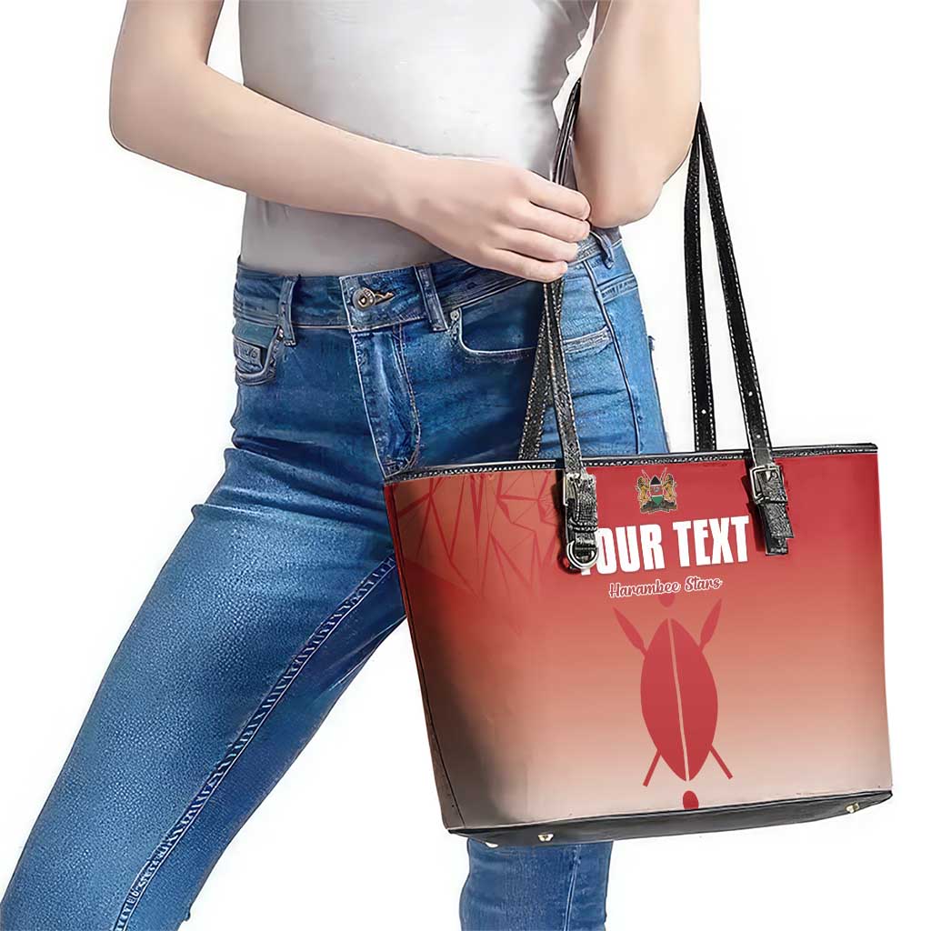 Custom Kenya Football Leather Tote Bag Harambee Harambee Stars