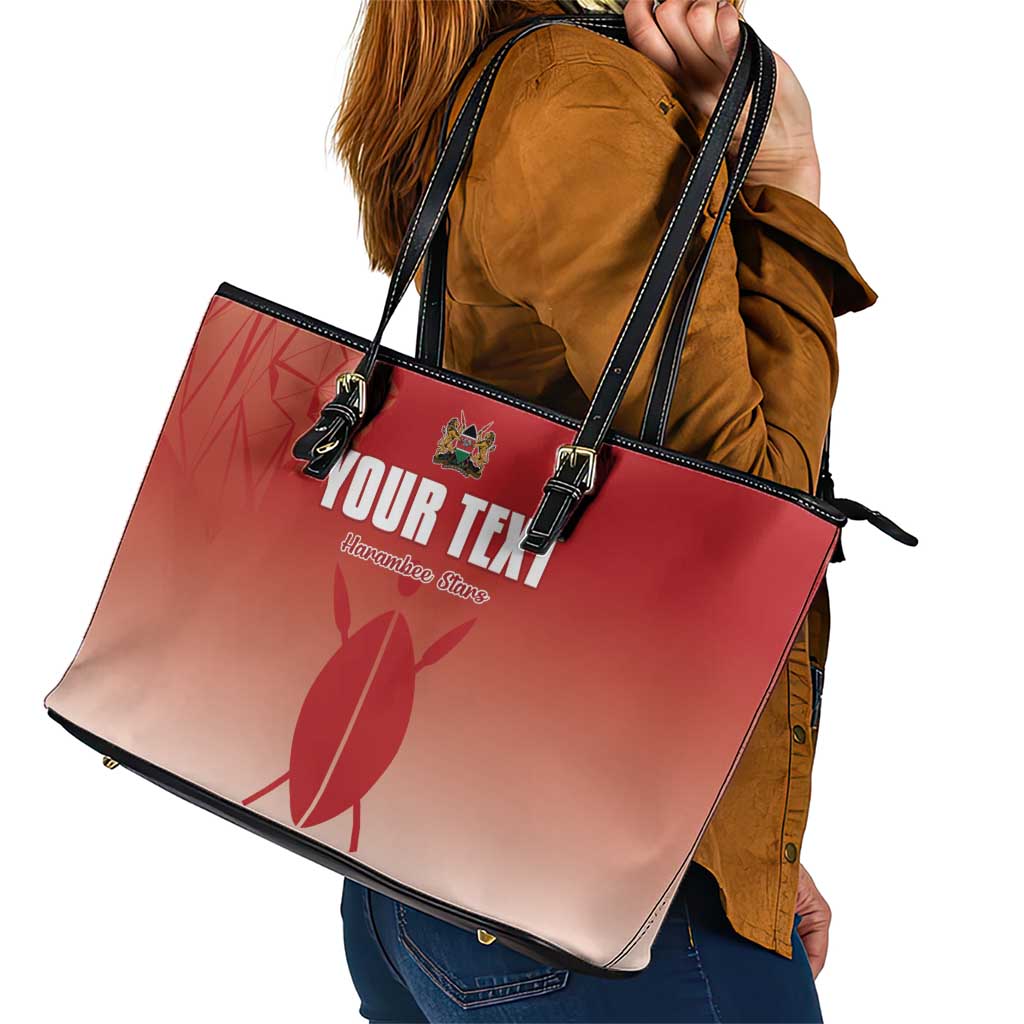 Custom Kenya Football Leather Tote Bag Harambee Harambee Stars
