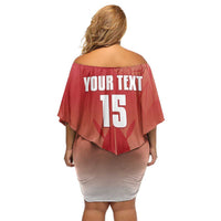 Custom Kenya Football Off Shoulder Short Dress Harambee Harambee Stars