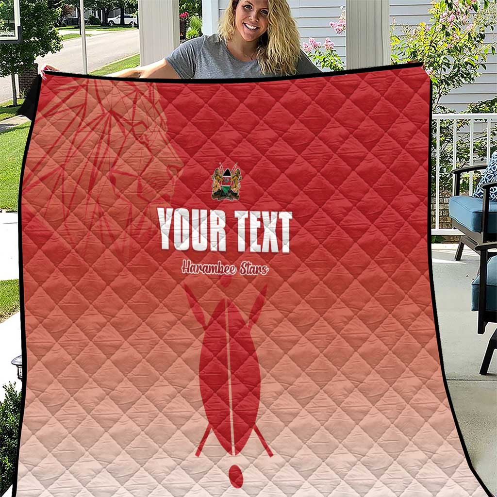 Custom Kenya Football Quilt Harambee Harambee Stars