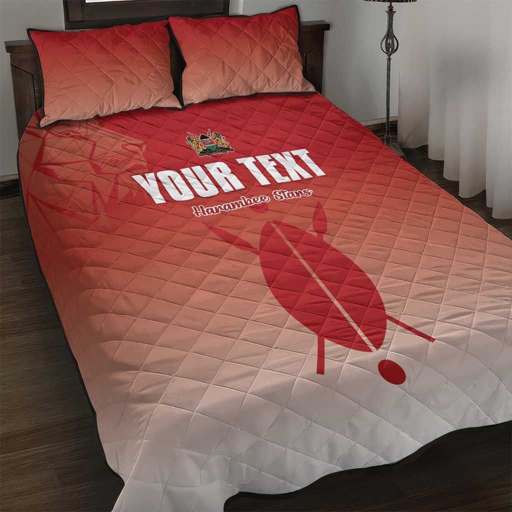 Custom Kenya Football Quilt Bed Set Harambee Harambee Stars