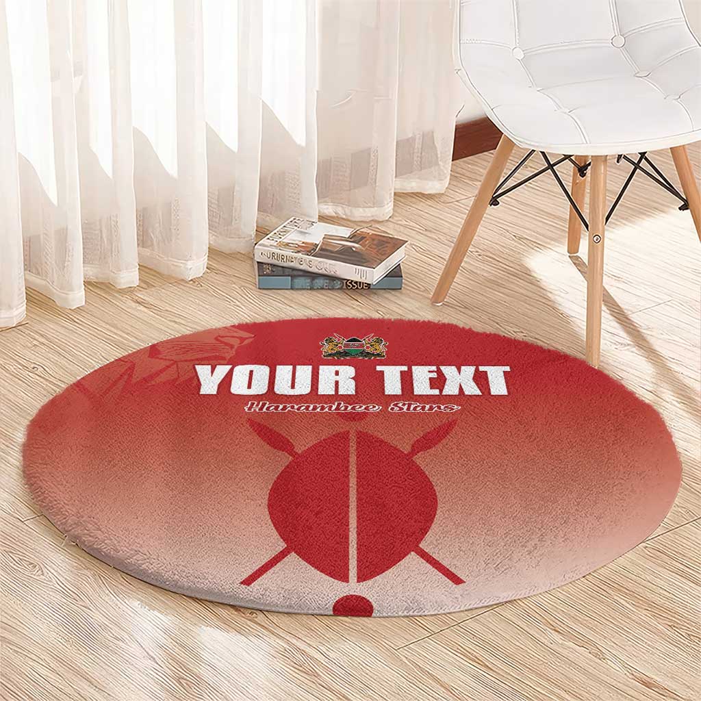 Custom Kenya Football Round Carpet Harambee Harambee Stars