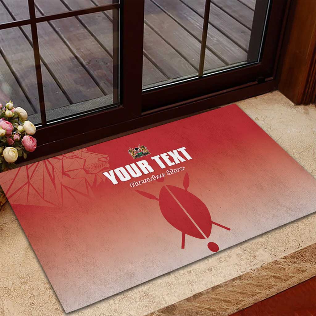 Custom Kenya Football Rubber Doormat Harambee Harambee Stars