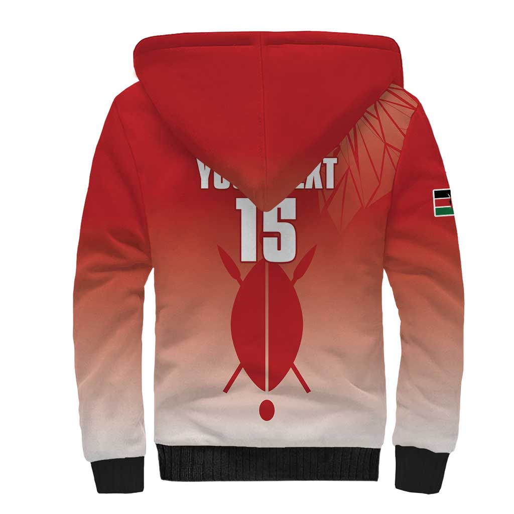 Custom Kenya Football Sherpa Hoodie Harambee Harambee Stars