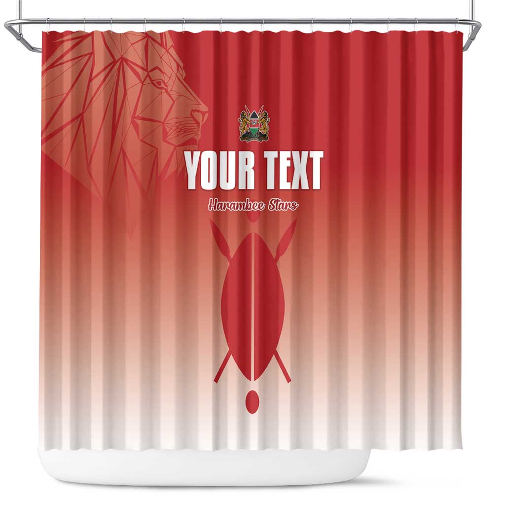 Custom Kenya Football Shower Curtain Harambee Harambee Stars
