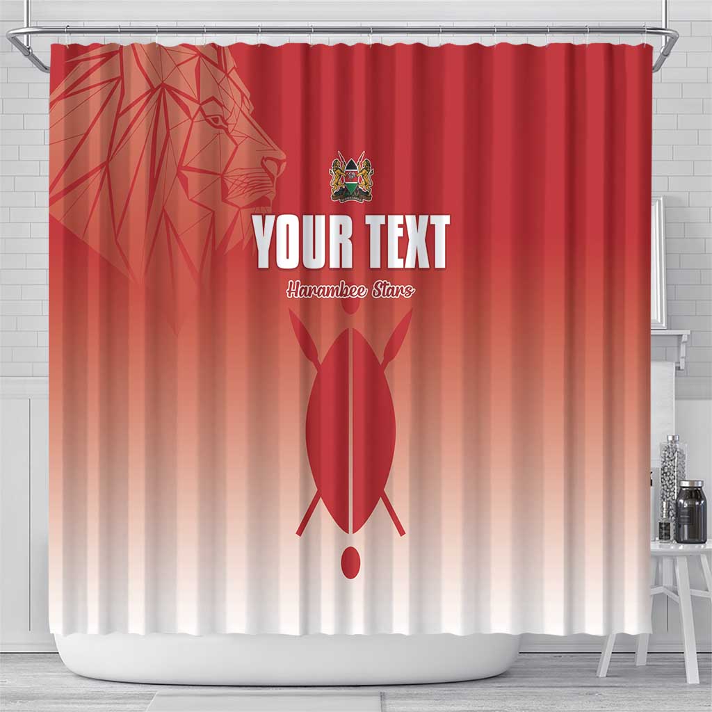 Custom Kenya Football Shower Curtain Harambee Harambee Stars