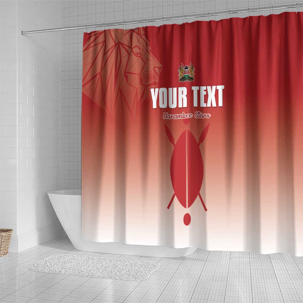 Custom Kenya Football Shower Curtain Harambee Harambee Stars