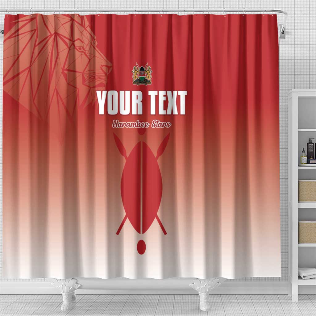 Custom Kenya Football Shower Curtain Harambee Harambee Stars