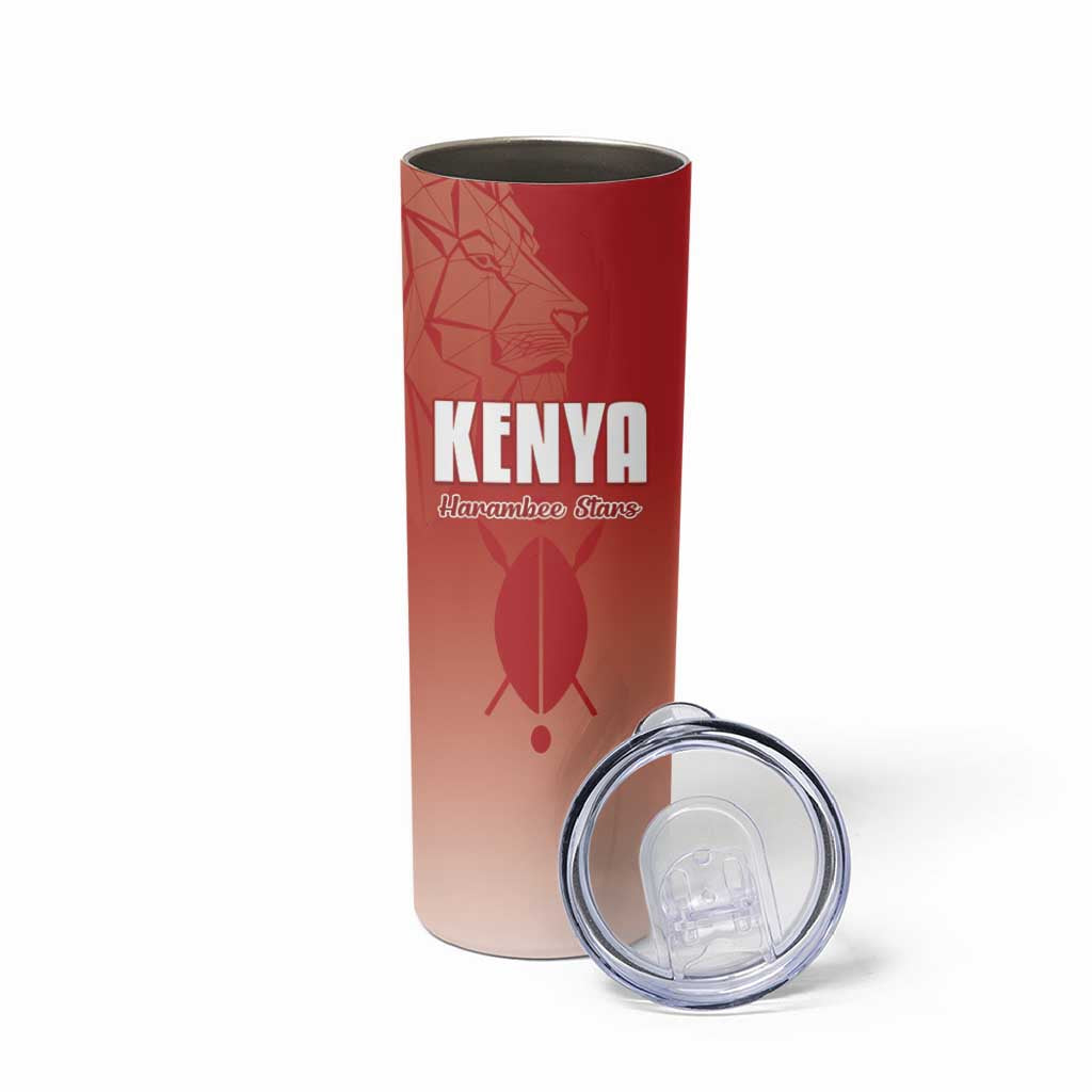 Custom Kenya Football Skinny Tumbler Harambee Harambee Stars