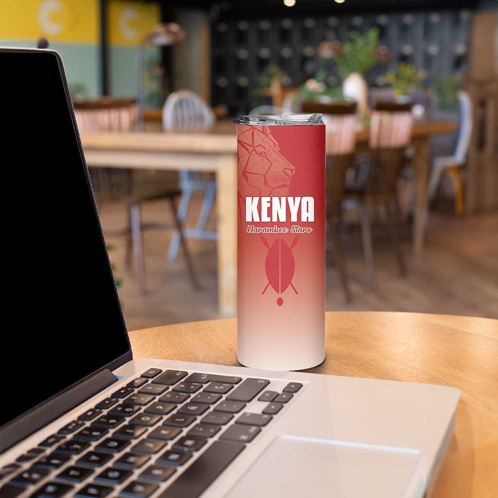 Custom Kenya Football Skinny Tumbler Harambee Harambee Stars