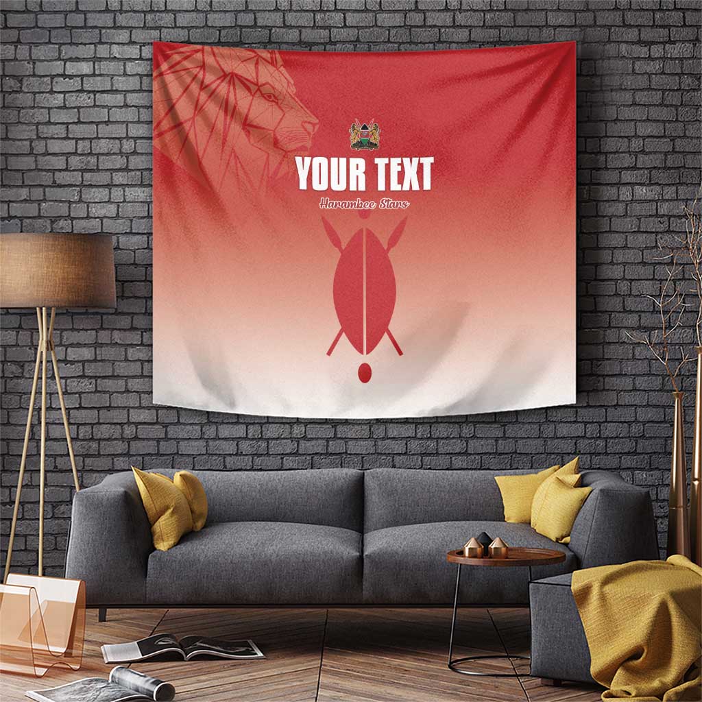 Custom Kenya Football Tapestry Harambee Harambee Stars