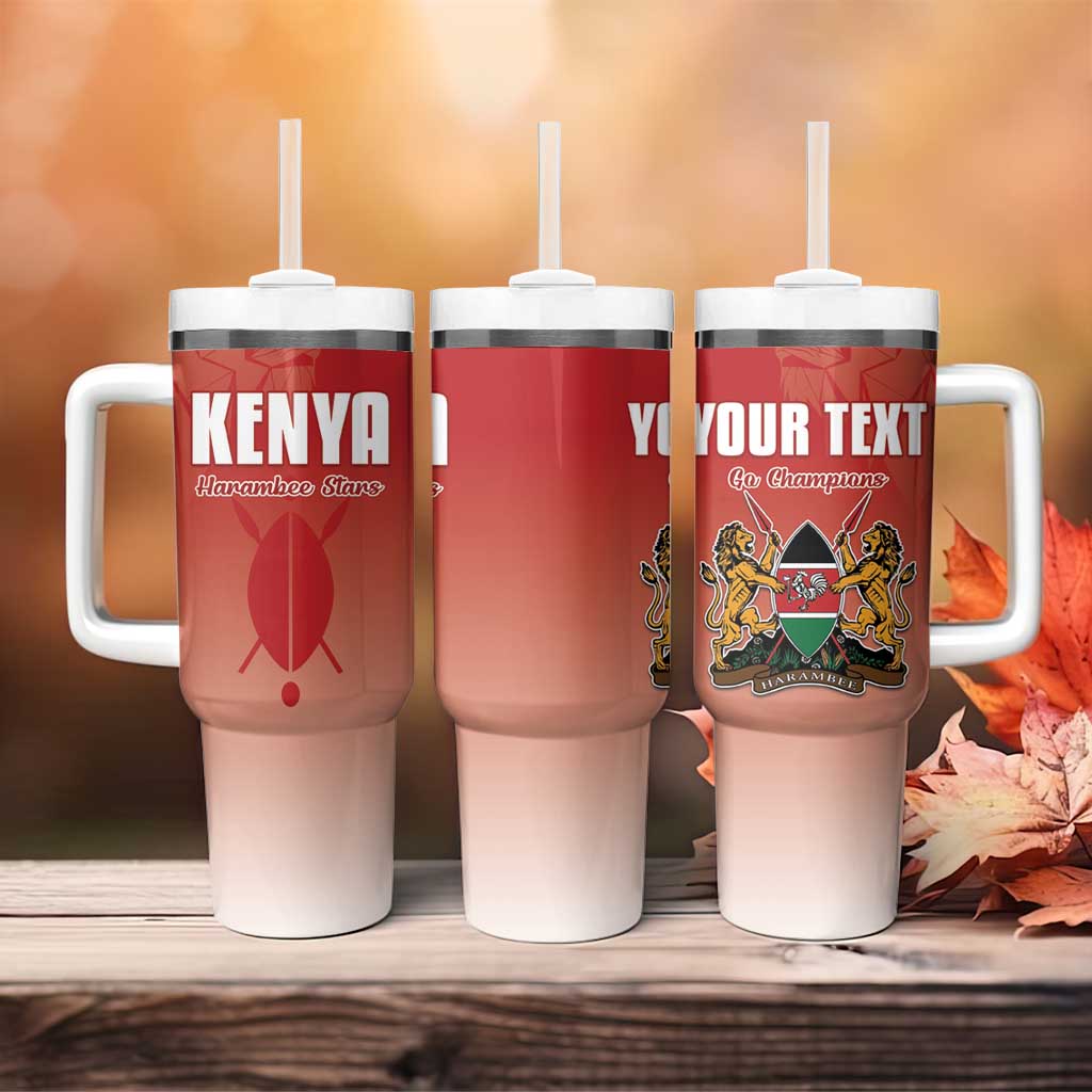 Custom Kenya Football Tumbler With Handle Harambee Harambee Stars