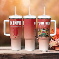 Custom Kenya Football Tumbler With Handle Harambee Harambee Stars