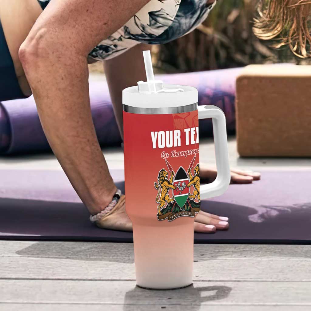 Custom Kenya Football Tumbler With Handle Harambee Harambee Stars