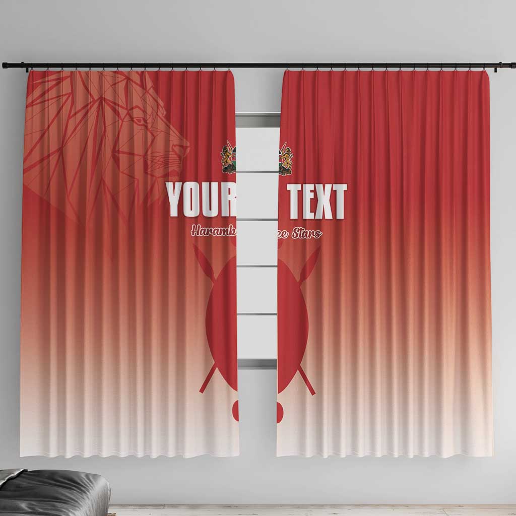 Custom Kenya Football Window Curtain Harambee Harambee Stars