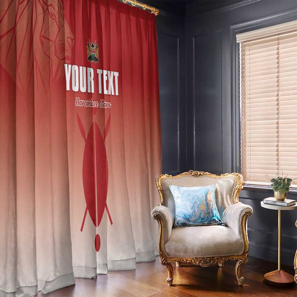 Custom Kenya Football Window Curtain Harambee Harambee Stars