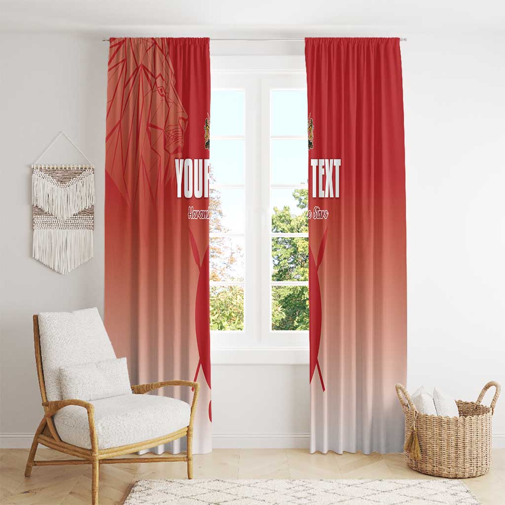 Custom Kenya Football Window Curtain Harambee Harambee Stars
