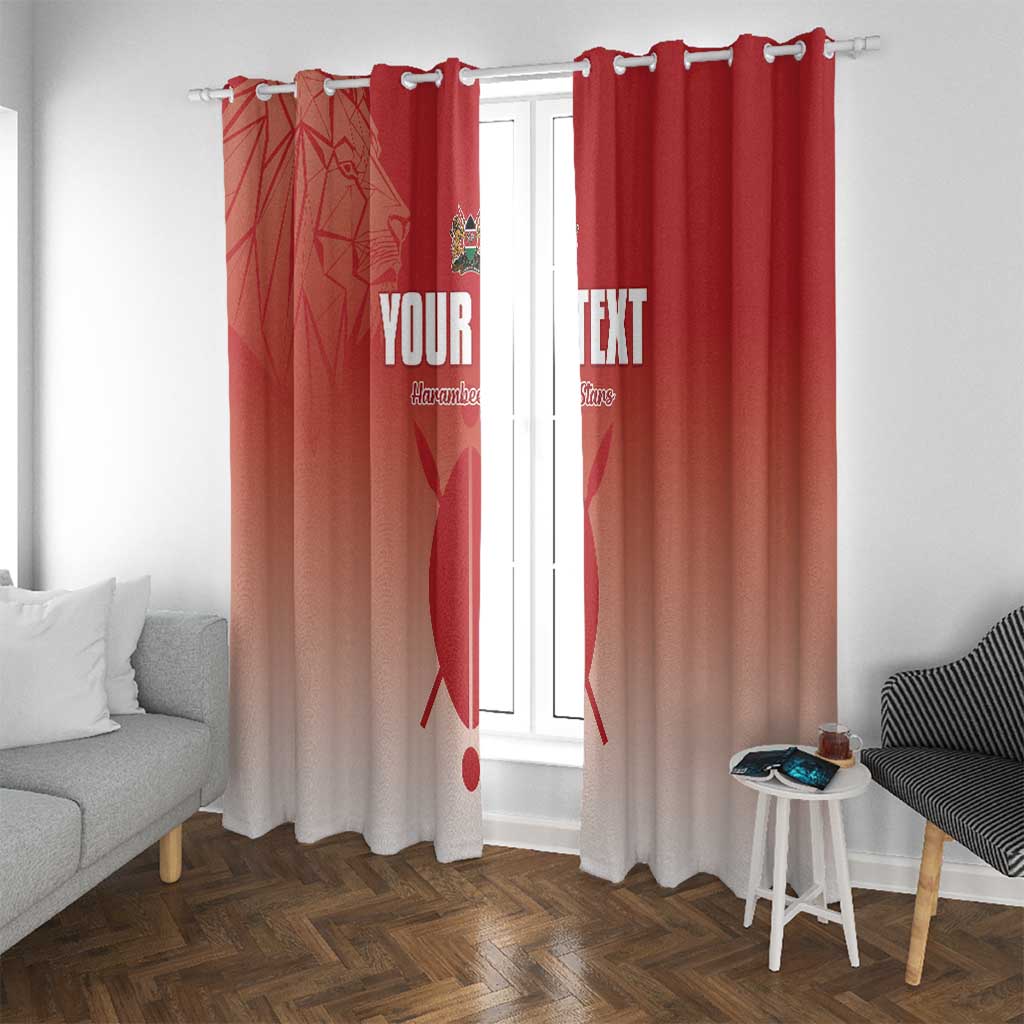 Custom Kenya Football Window Curtain Harambee Harambee Stars