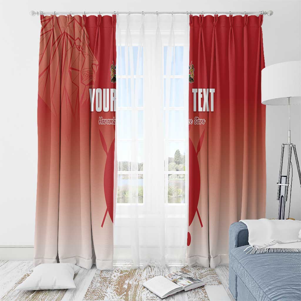 Custom Kenya Football Window Curtain Harambee Harambee Stars