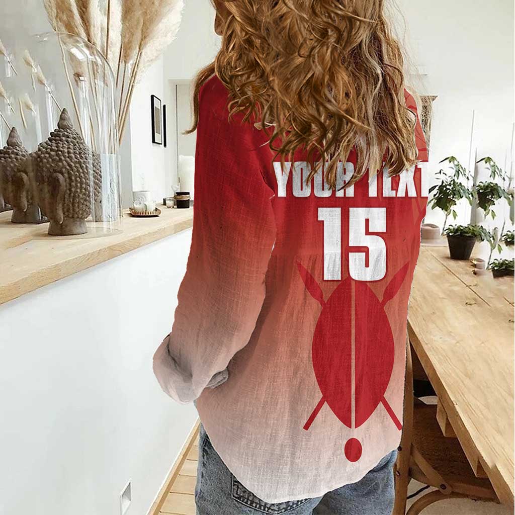 Custom Kenya Football Women Casual Shirt Harambee Harambee Stars