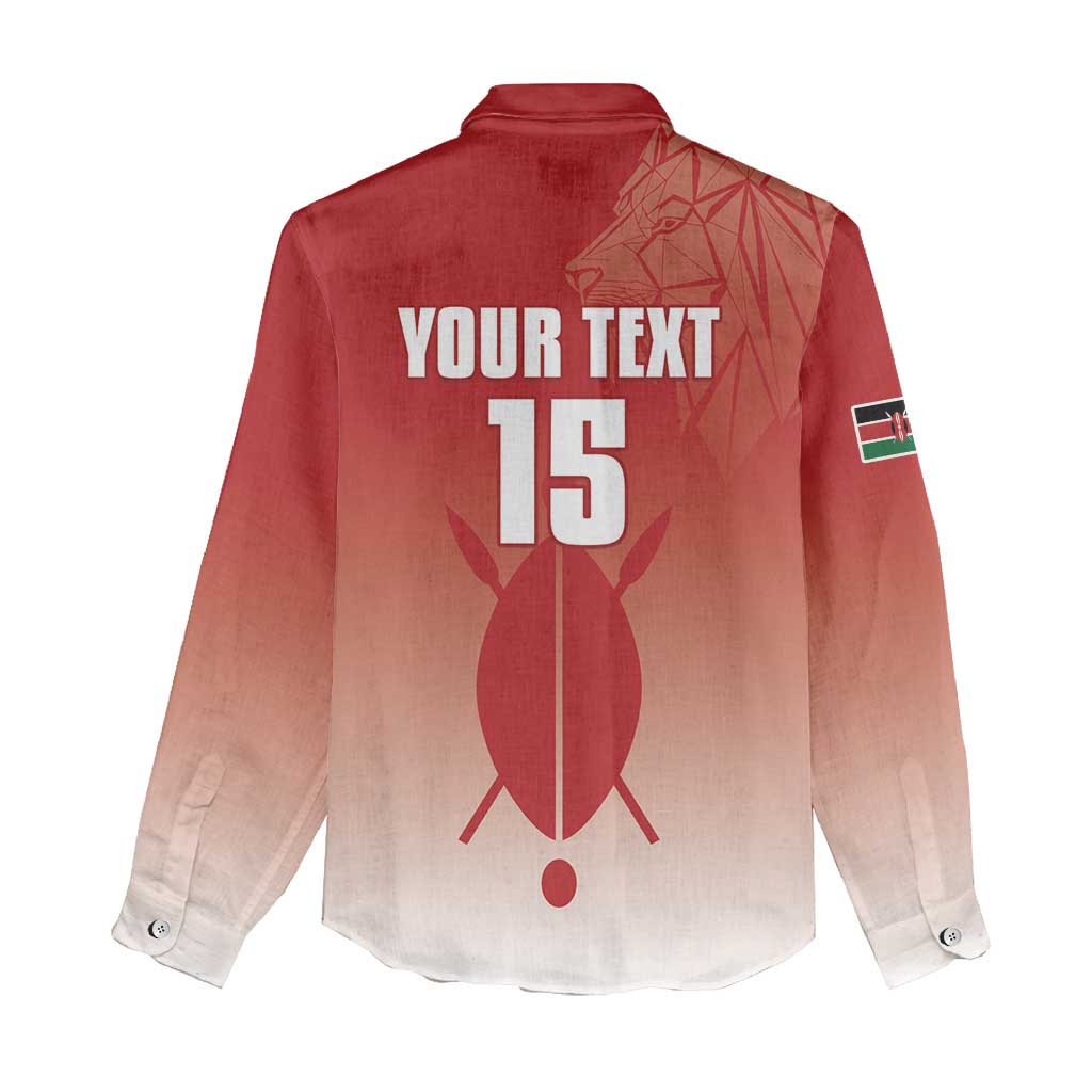 Custom Kenya Football Women Casual Shirt Harambee Harambee Stars