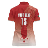 Custom Kenya Football Women Polo Shirt Harambee Harambee Stars