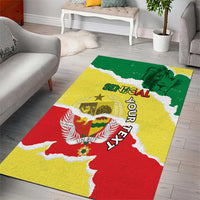 Custom Senegal Beach Soccer 2025 Area Rug Allez Lions de la Teranga