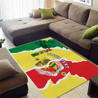 Custom Senegal Beach Soccer 2025 Area Rug Allez Lions de la Teranga