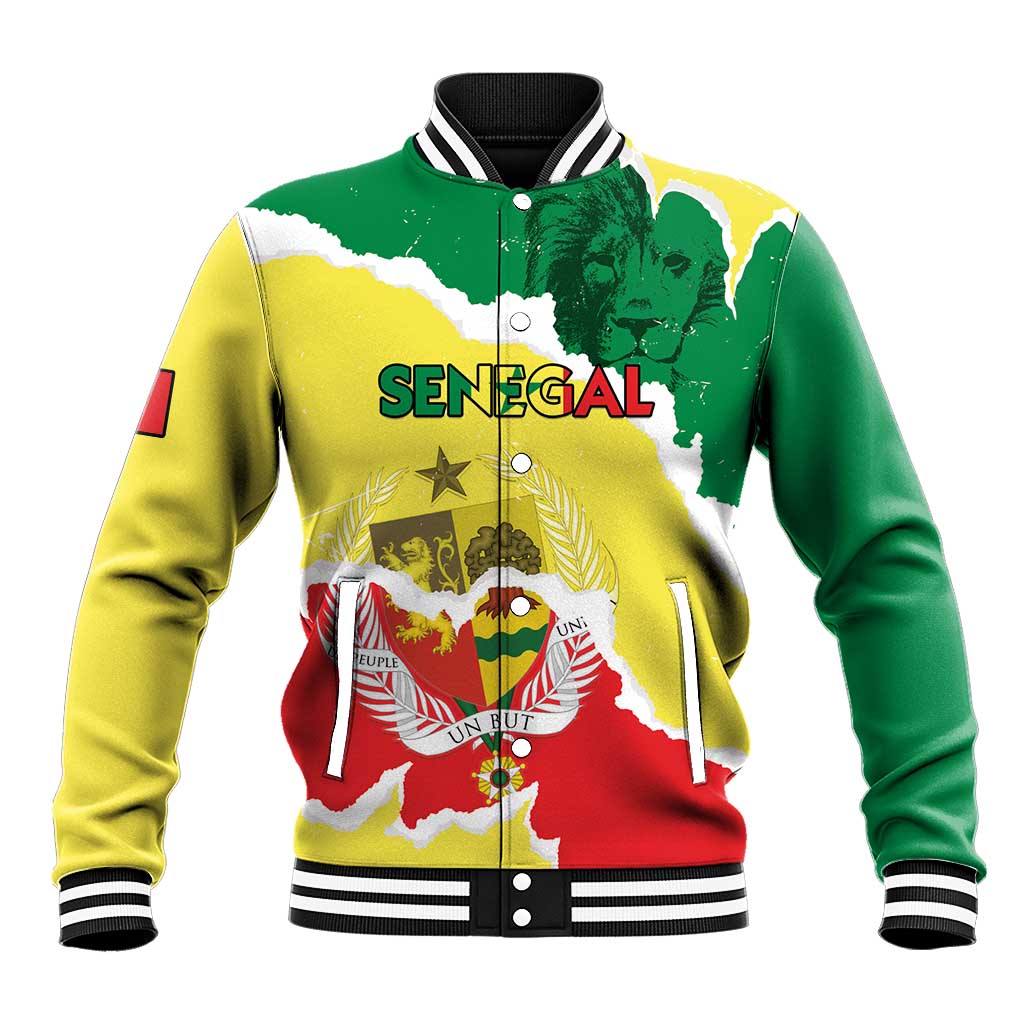 Custom Senegal Beach Soccer 2025 Baseball Jacket Allez Lions de la Teranga
