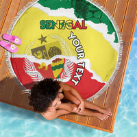 Custom Senegal Beach Soccer 2025 Beach Blanket Allez Lions de la Teranga