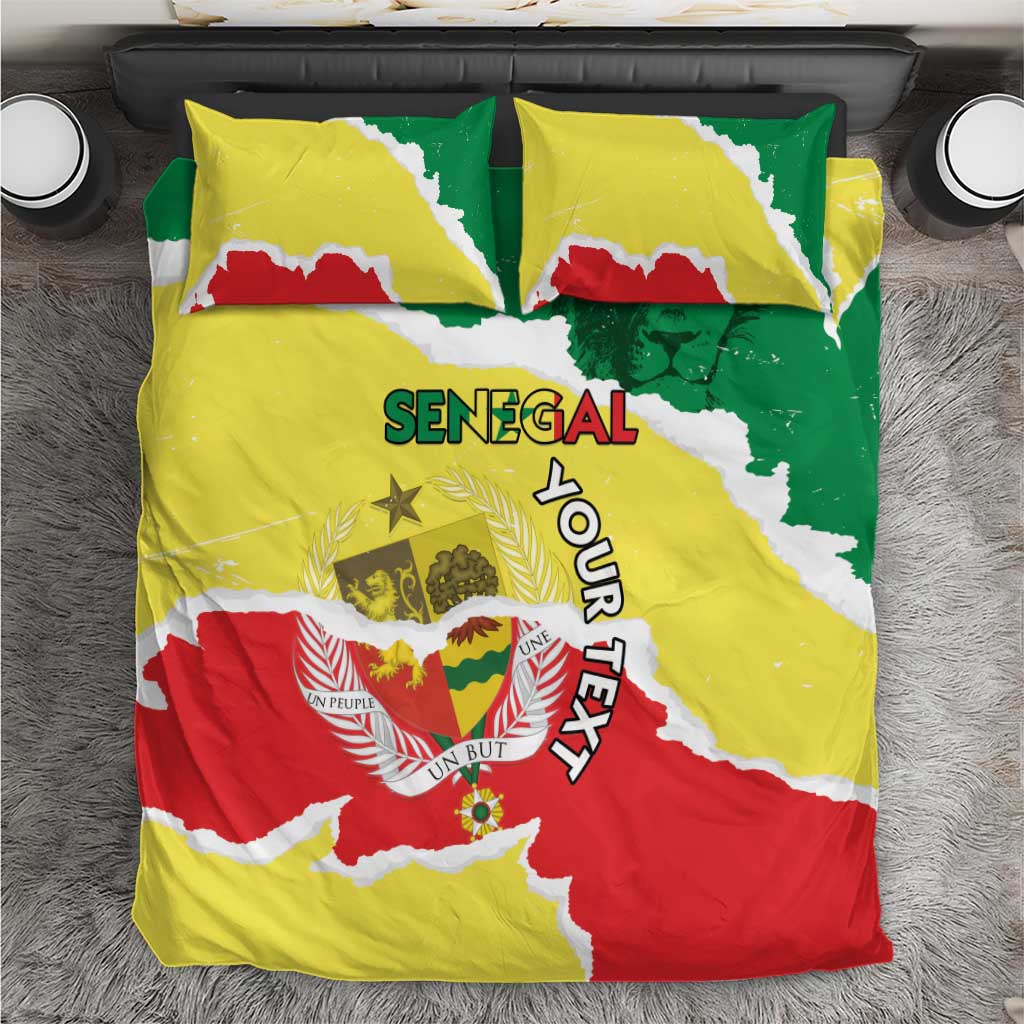 Custom Senegal Beach Soccer 2025 Bedding Set Allez Lions de la Teranga