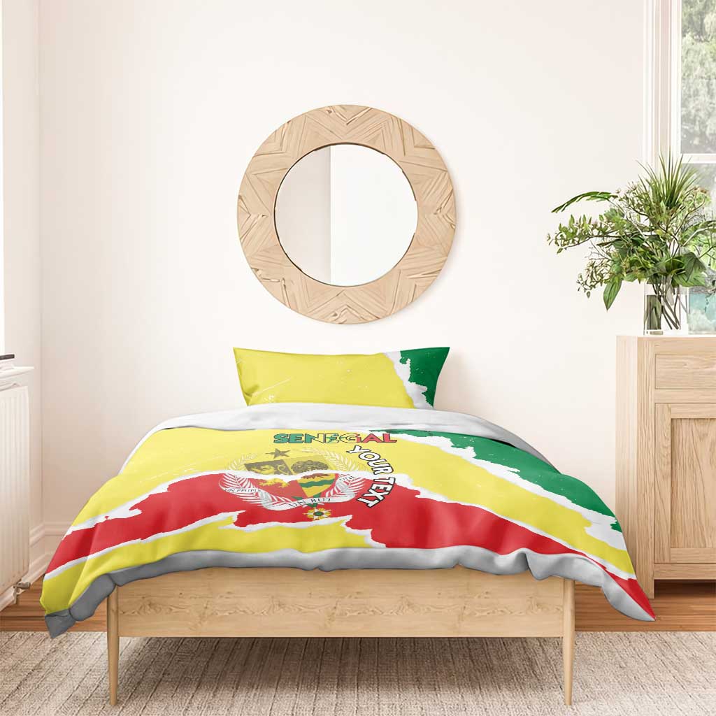 Custom Senegal Beach Soccer 2025 Bedding Set Allez Lions de la Teranga