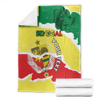 Custom Senegal Beach Soccer 2025 Blanket Allez Lions de la Teranga